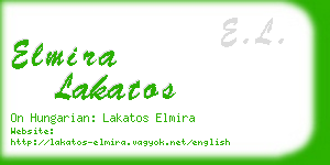 elmira lakatos business card